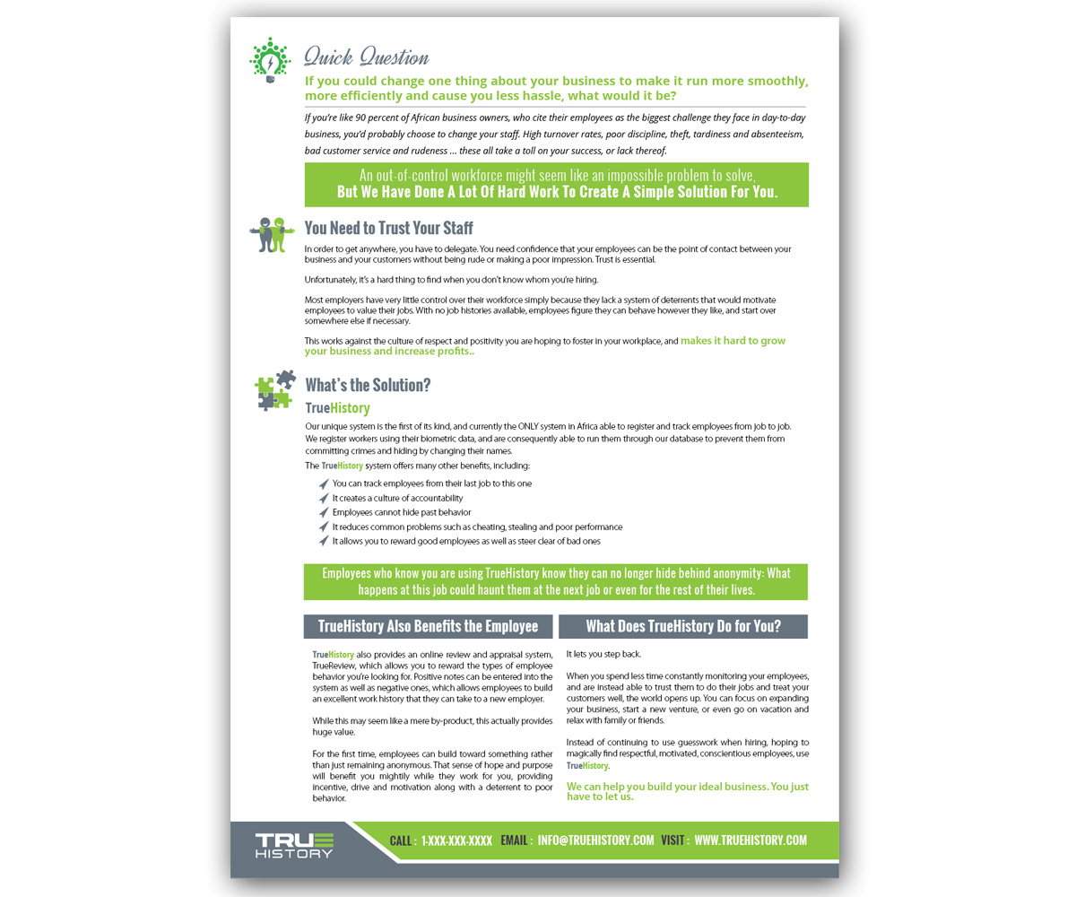 Brochure Design by Andrew1965 for this project | Design #5687915