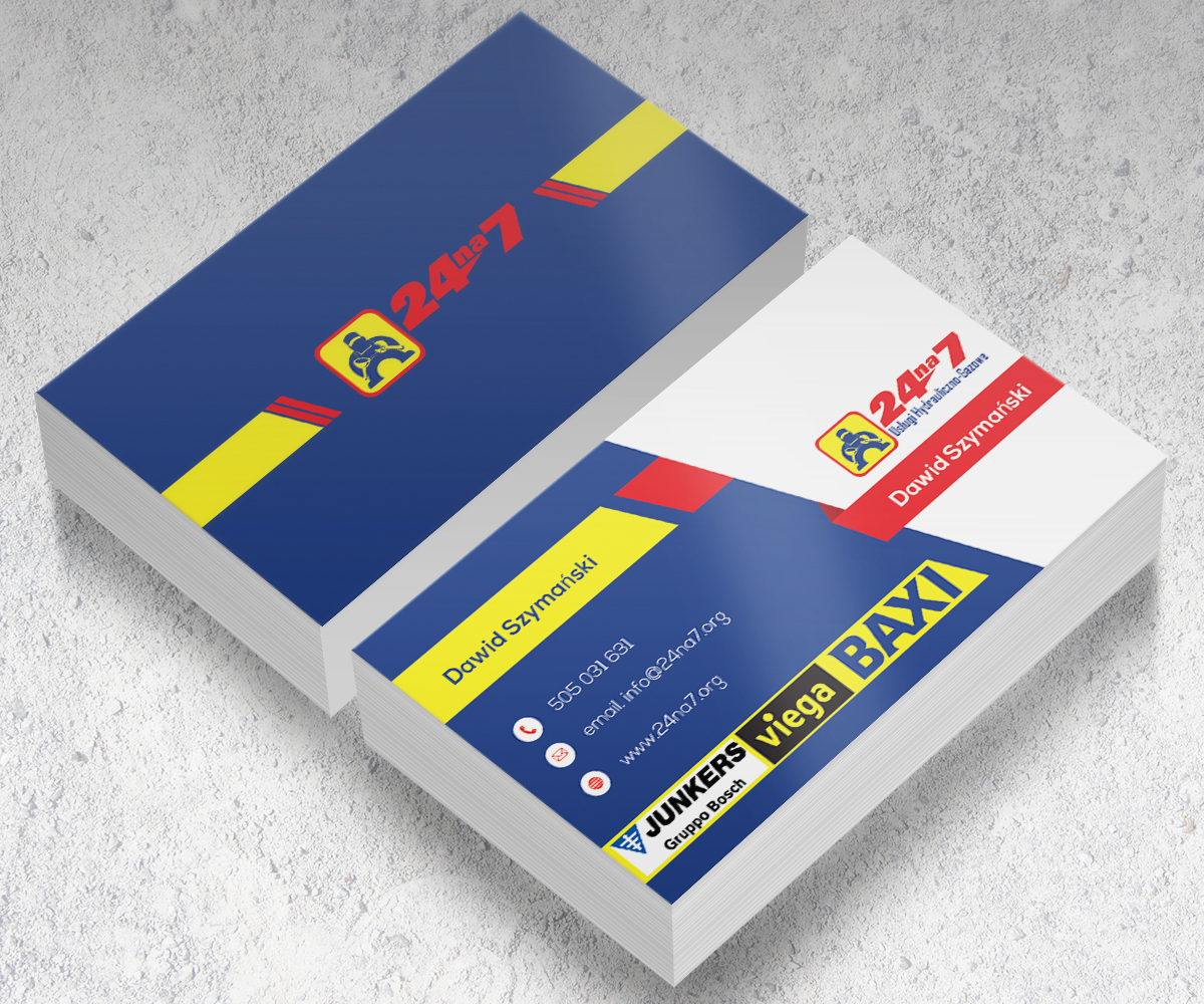 Business Card Design by LaChoy g for 24na7 Uslugi Hydrauliczno-Gazowe | Design #5694648