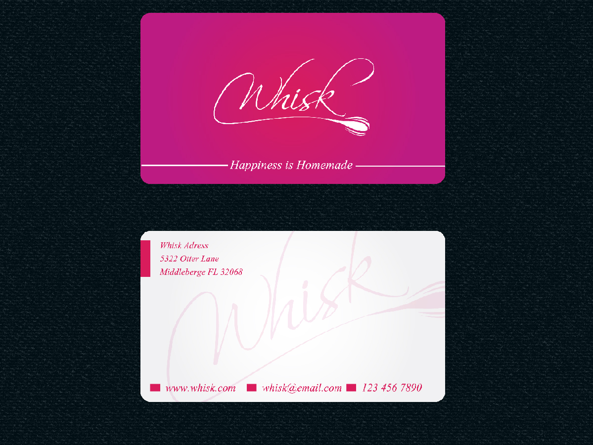 Business Card Design by V.George for Whisk bakery | Design #1573472