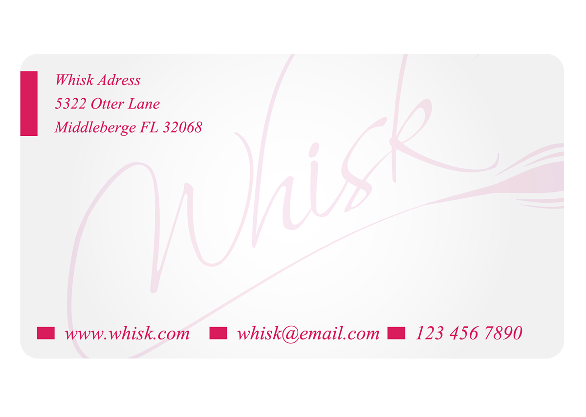 Diseño de Tarjeta de Presentación por V.George para Whisk bakery | Diseño #1574753