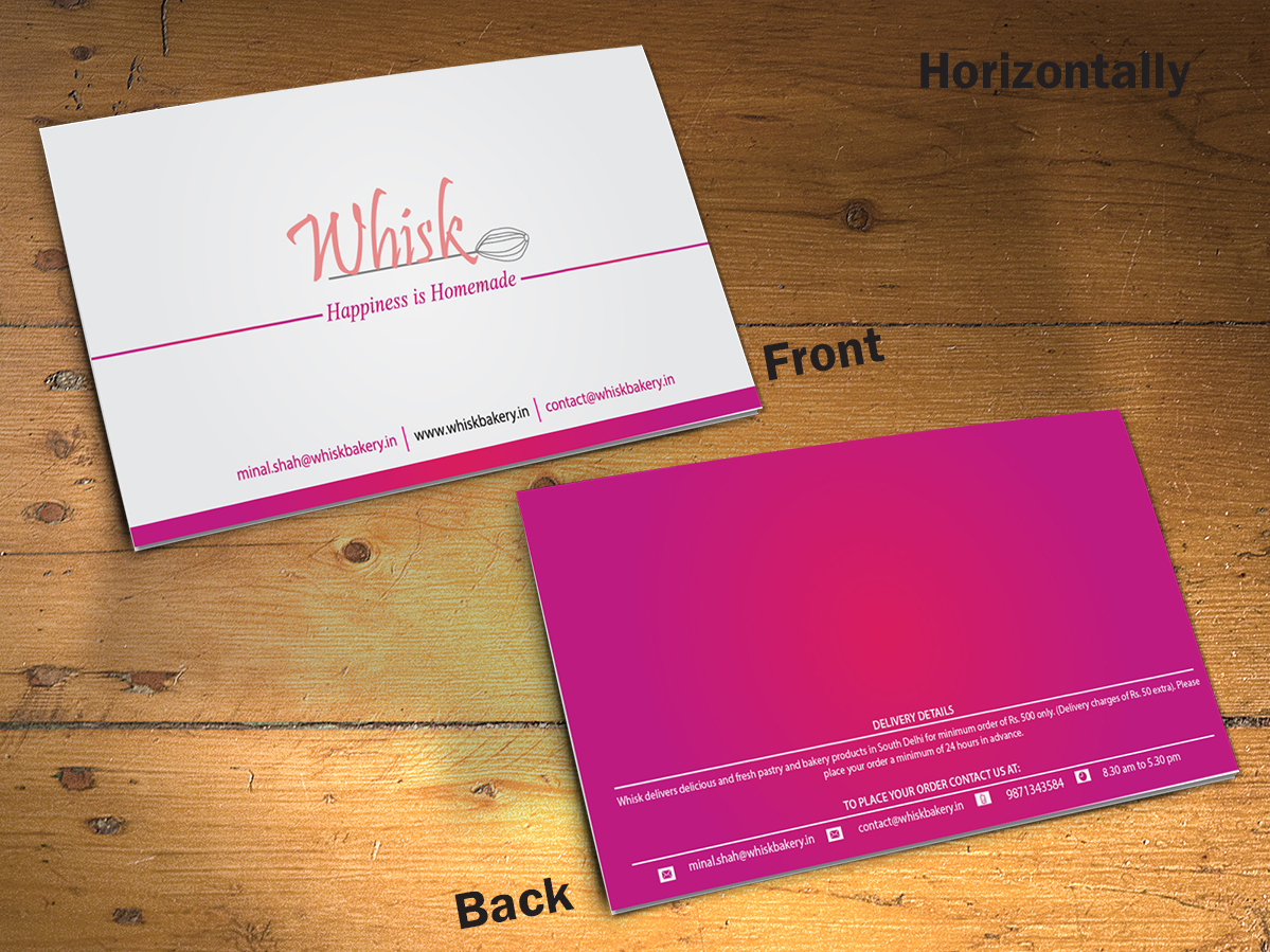 Business Card Design by V.George for Whisk bakery | Design #1640721