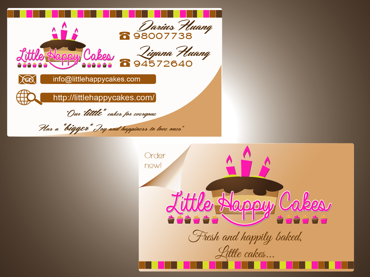 free template for cake maker business card