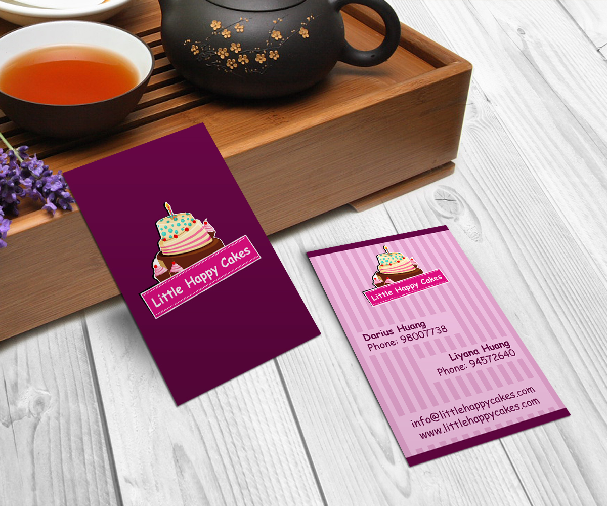 Business Card Design by KhaY for Little Happy Cakes | Design #1556944
