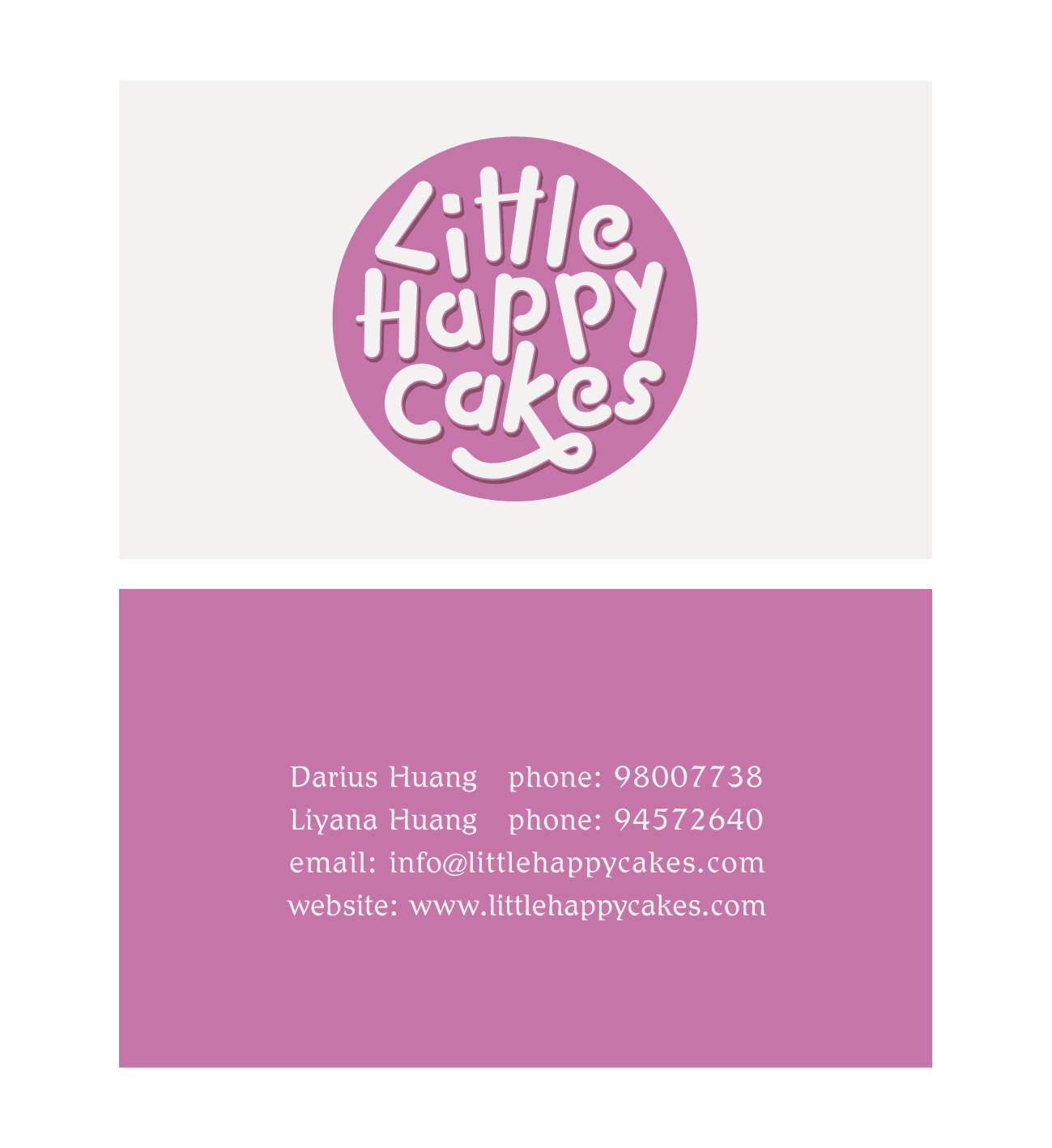 Business Card Design by bdk1976 for Little Happy Cakes | Design #1557493
