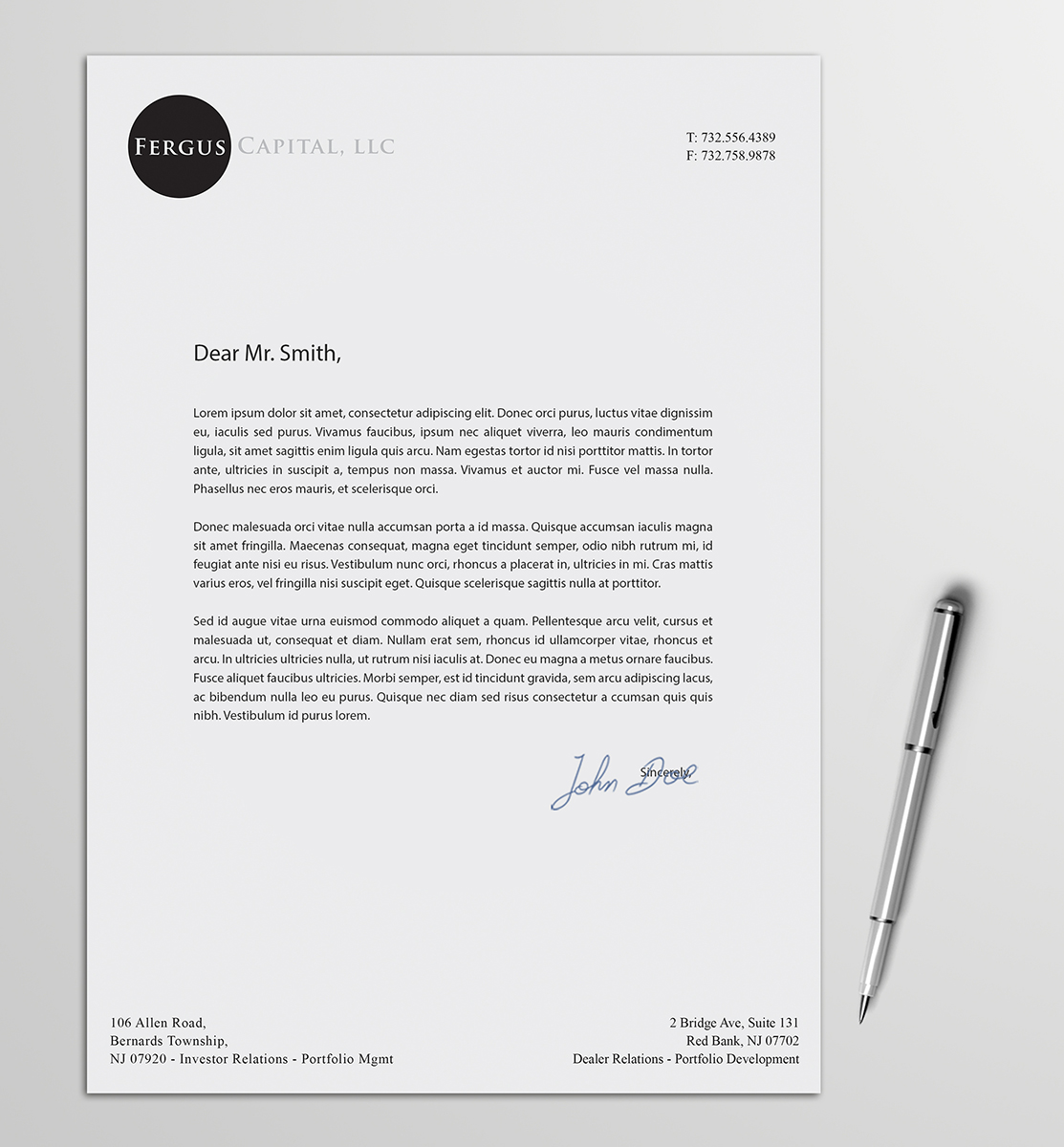Letterhead Design by Armin Shohrati for this project | Design #5635299