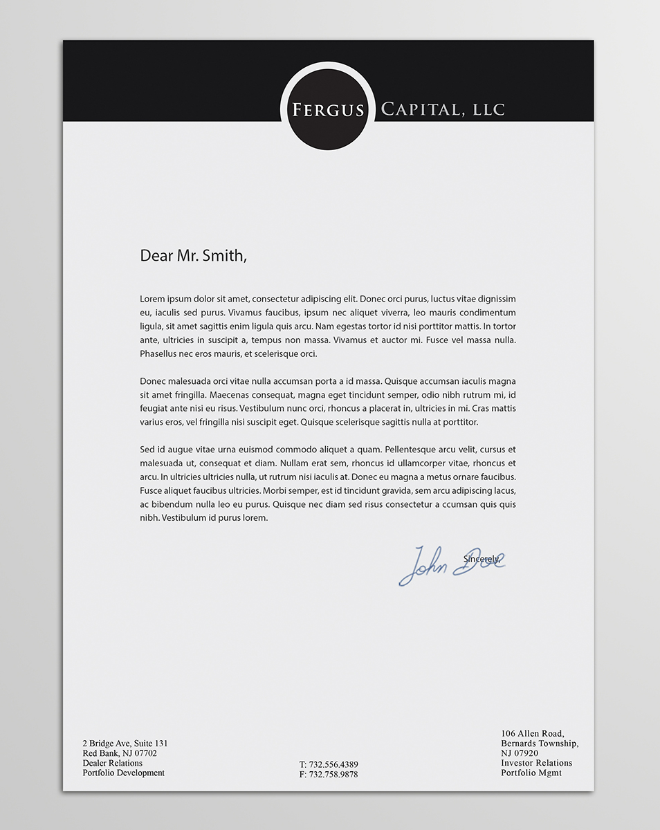 Letterhead Design by Armin Shohrati for this project | Design #5636408