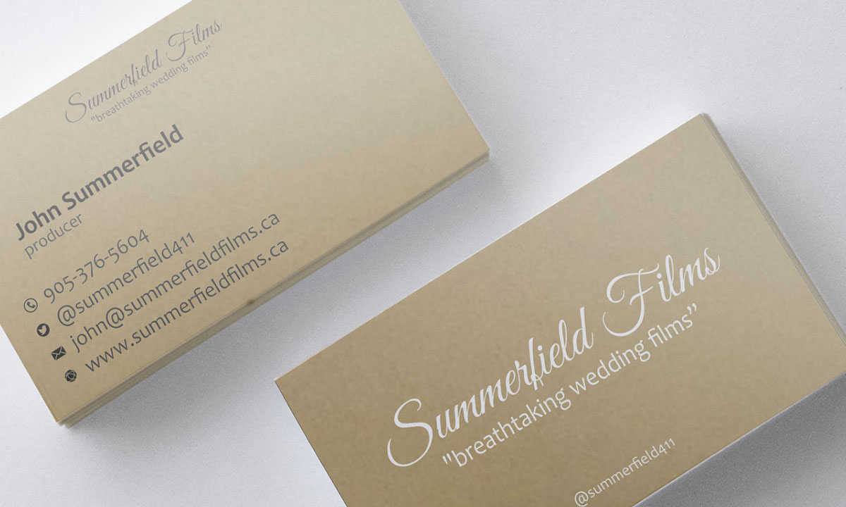 Business Card Design by graphiks4life for Summerfield Films | Design #5635975