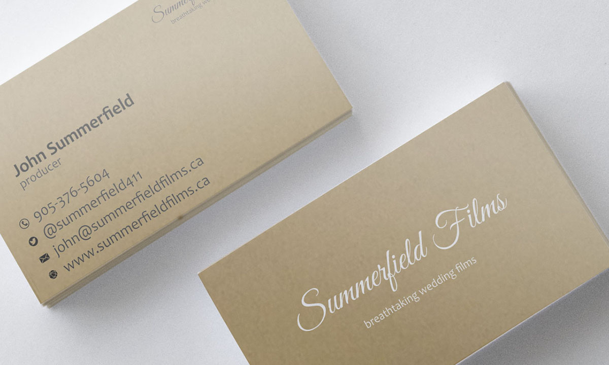 Diseño de Tarjeta de Presentación por graphiks4life para Summerfield Films | Diseño #5639147
