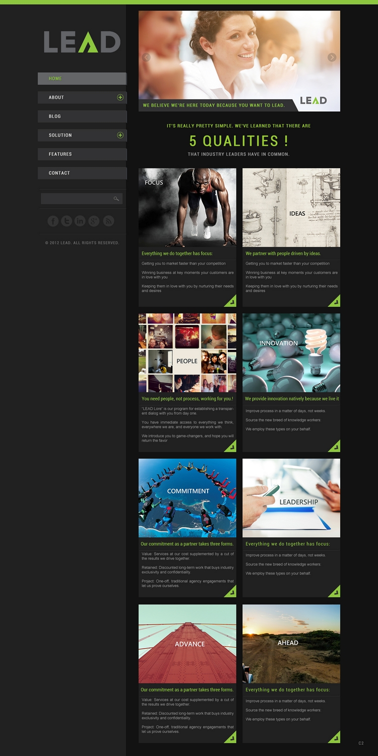 Wordpress Design by pb for Agency LEAD | Design #1549409
