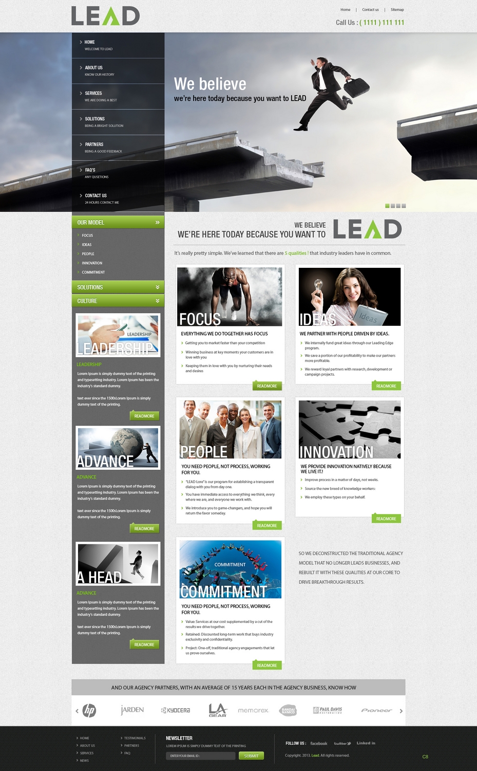 Design Wordpress par pb pour Agency LEAD | Design #1549411