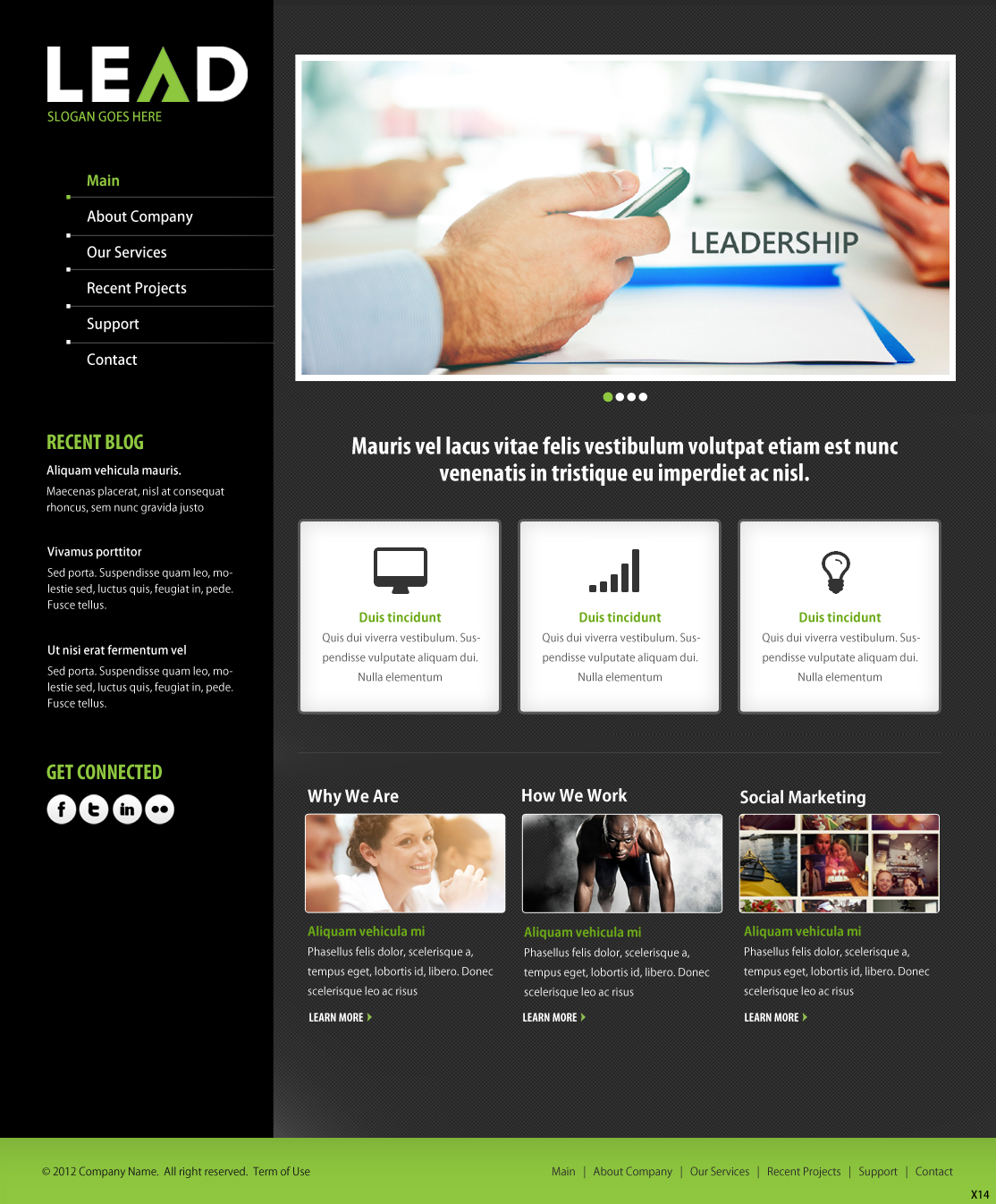 Wordpress Design by pb for Agency LEAD | Design #1549412