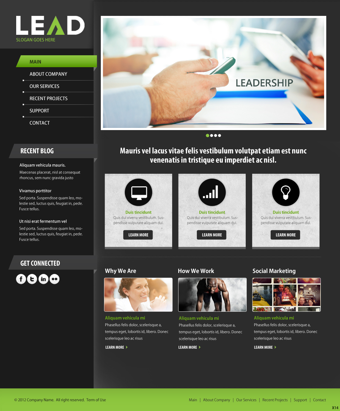Design Wordpress par pb pour Agency LEAD | Design #1565165
