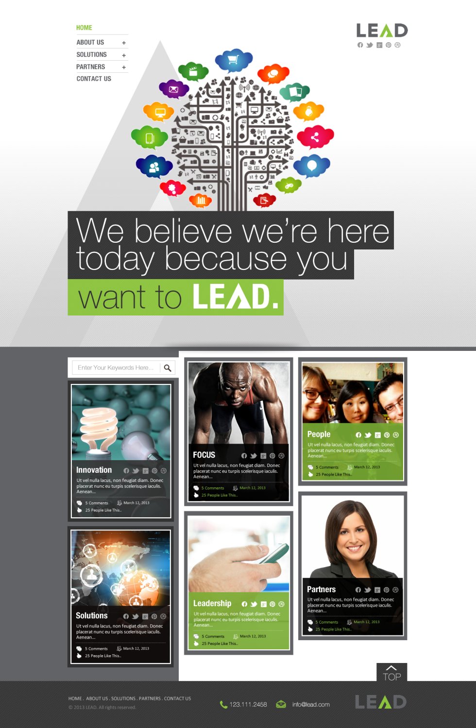 Wordpress Design by TechWise for Agency LEAD | Design #1564666