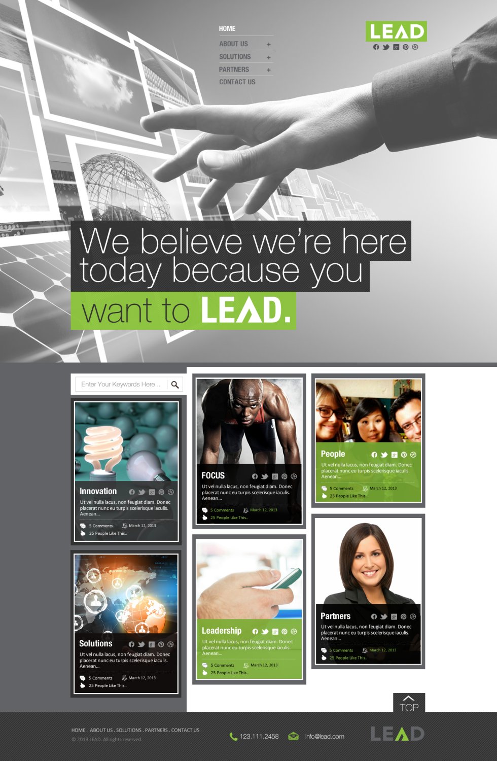 Design Wordpress par TechWise pour Agency LEAD | Design #1564670