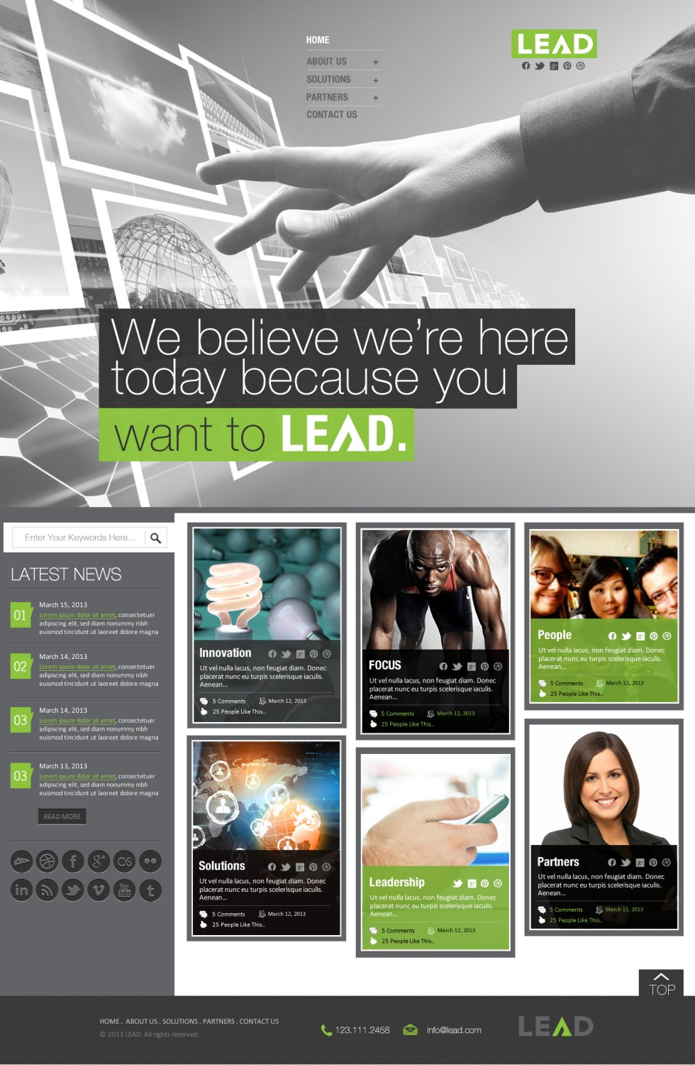 Wordpress Design by TechWise for Agency LEAD | Design #1571456