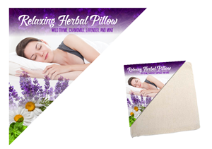 Print Design of Relaxing Aromatic Herbal Pillow Triangular Shaped Cover | Print Design by lookedaeng