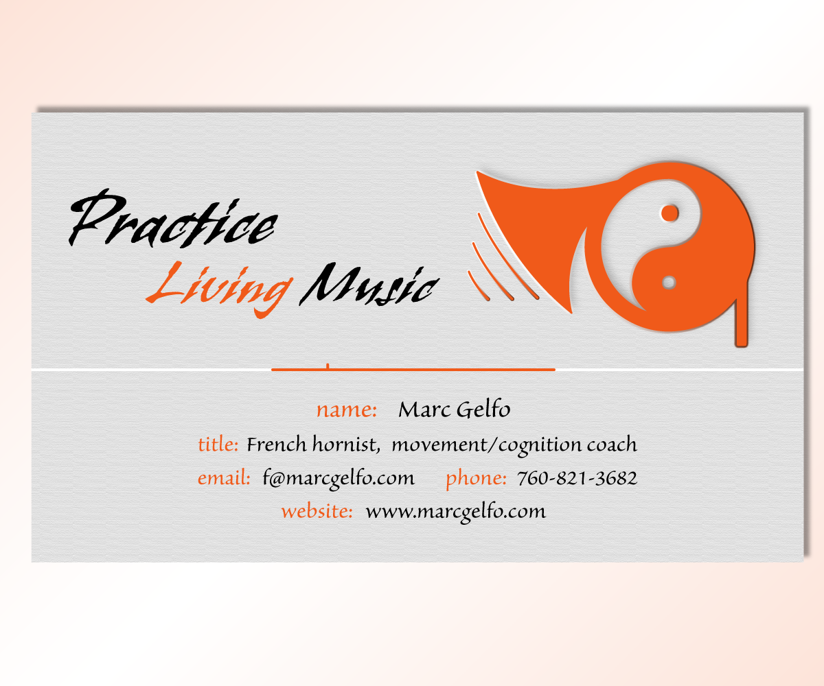 Business Card Design by Vlad Cosac for Practice Living Music | Design #5647637