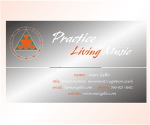 Business Card Design by Vlad Cosac for Practice Living Music | Design: #5647842