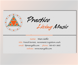 Business Card Design by Vlad Cosac for Practice Living Music | Design: #5647849