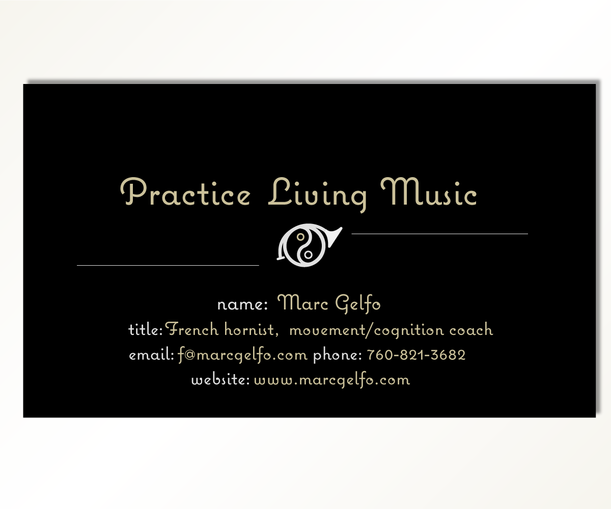 Business Card Design by Vlad Cosac for Practice Living Music | Design #5648071