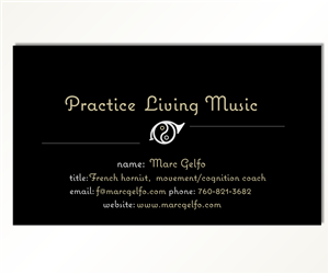 Business Card Design by Vlad Cosac for Practice Living Music | Design: #5648071