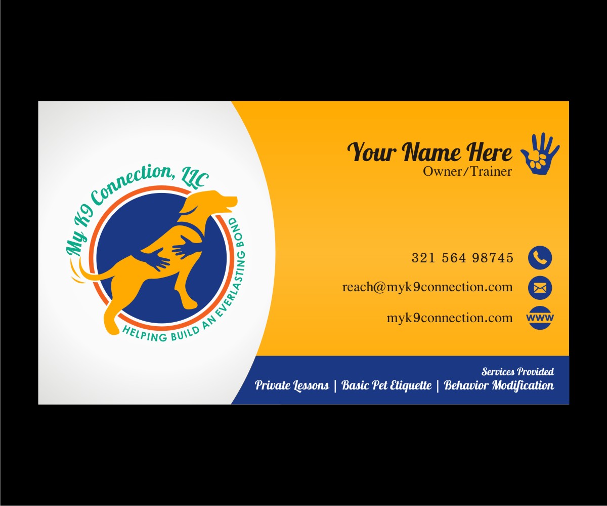 Business Card Design by 4AD for My K9 Connection, LLC | Design #5733211