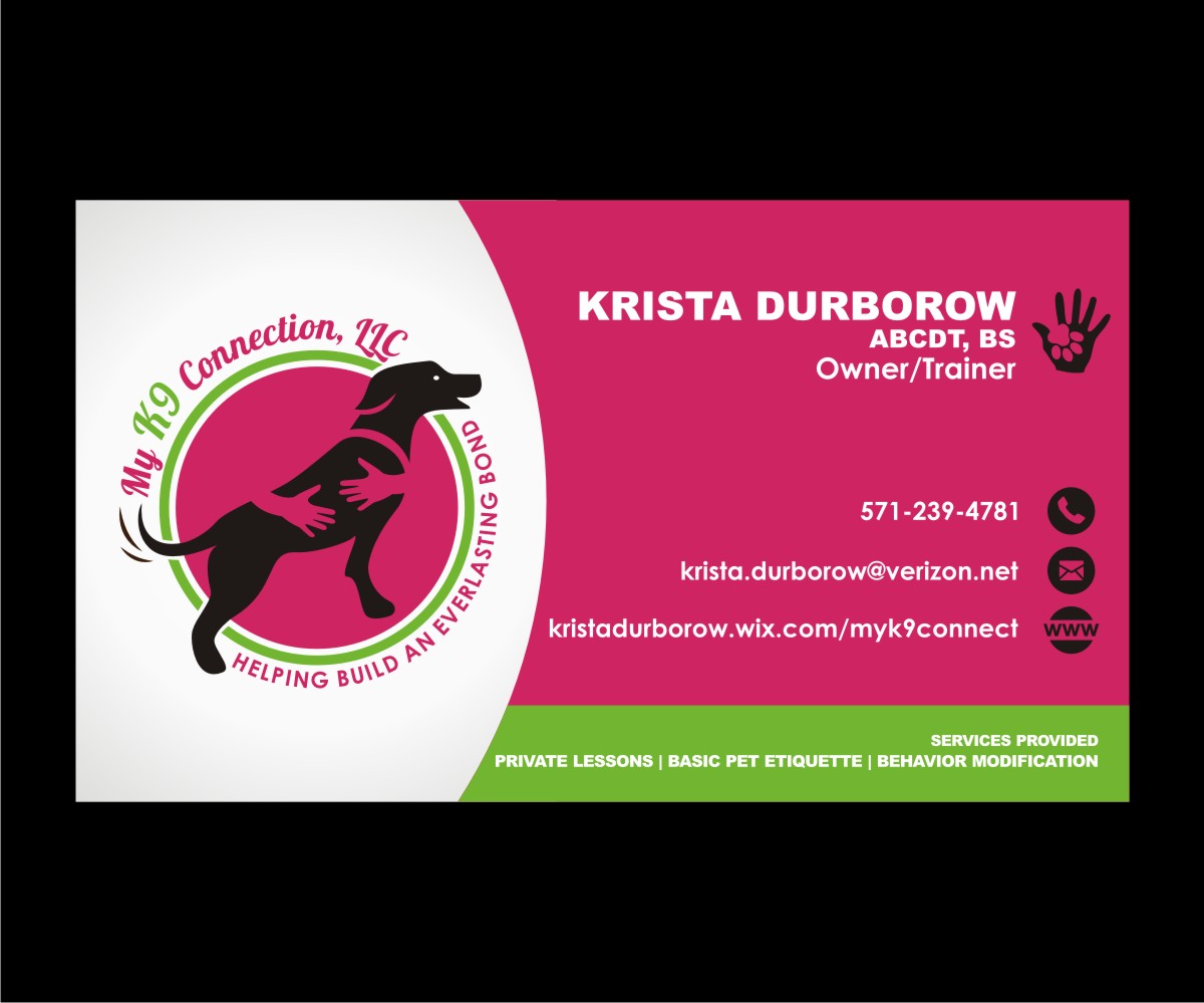 Business Card Design by 4AD for My K9 Connection, LLC | Design #5740059