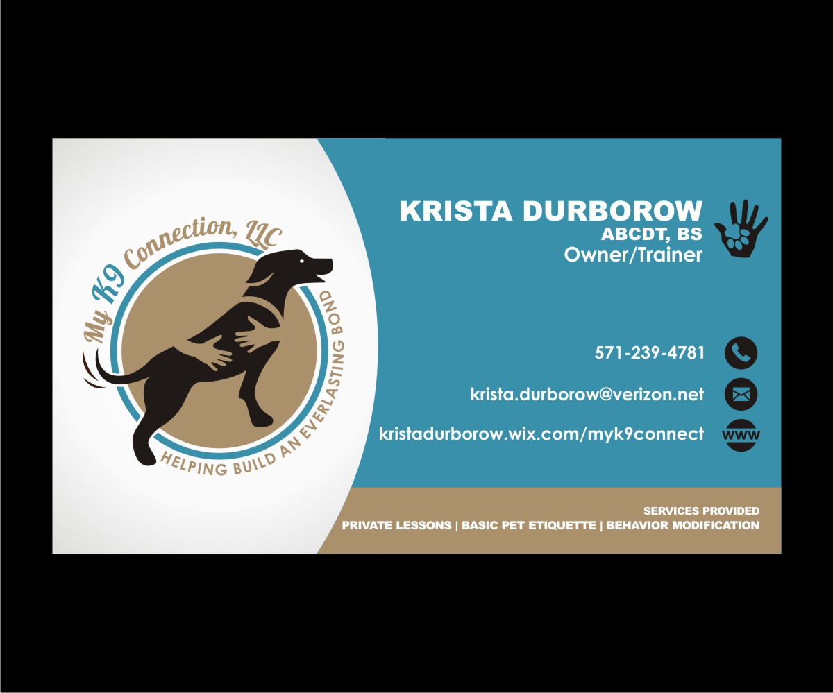 Business Card Design by 4AD for My K9 Connection, LLC | Design #5740090