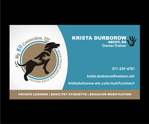 Diseño de Tarjeta de Presentación por 4AD para My K9 Connection, LLC | Diseño: #5745842