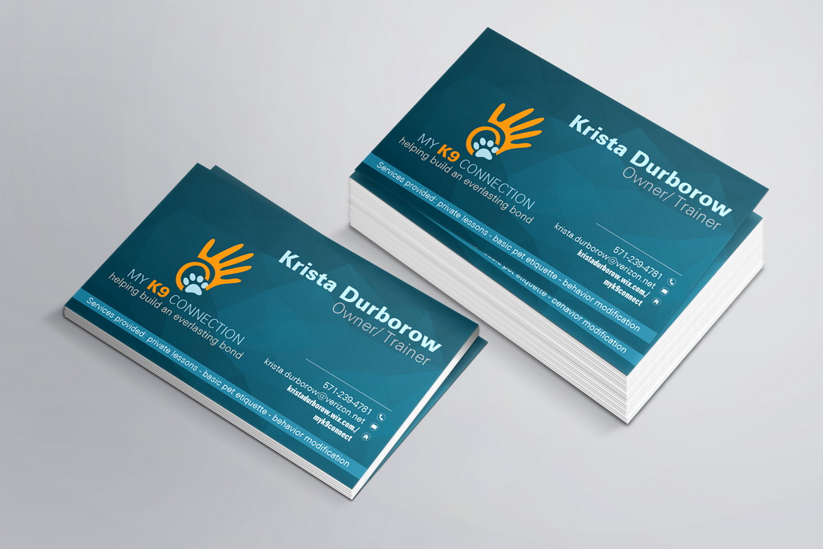 Visitenkarten-Design von Teos für My K9 Connection, LLC | Design #5731985