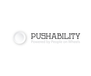 Pushability - Powered by People on Wheels  | Logo Design by z a n a