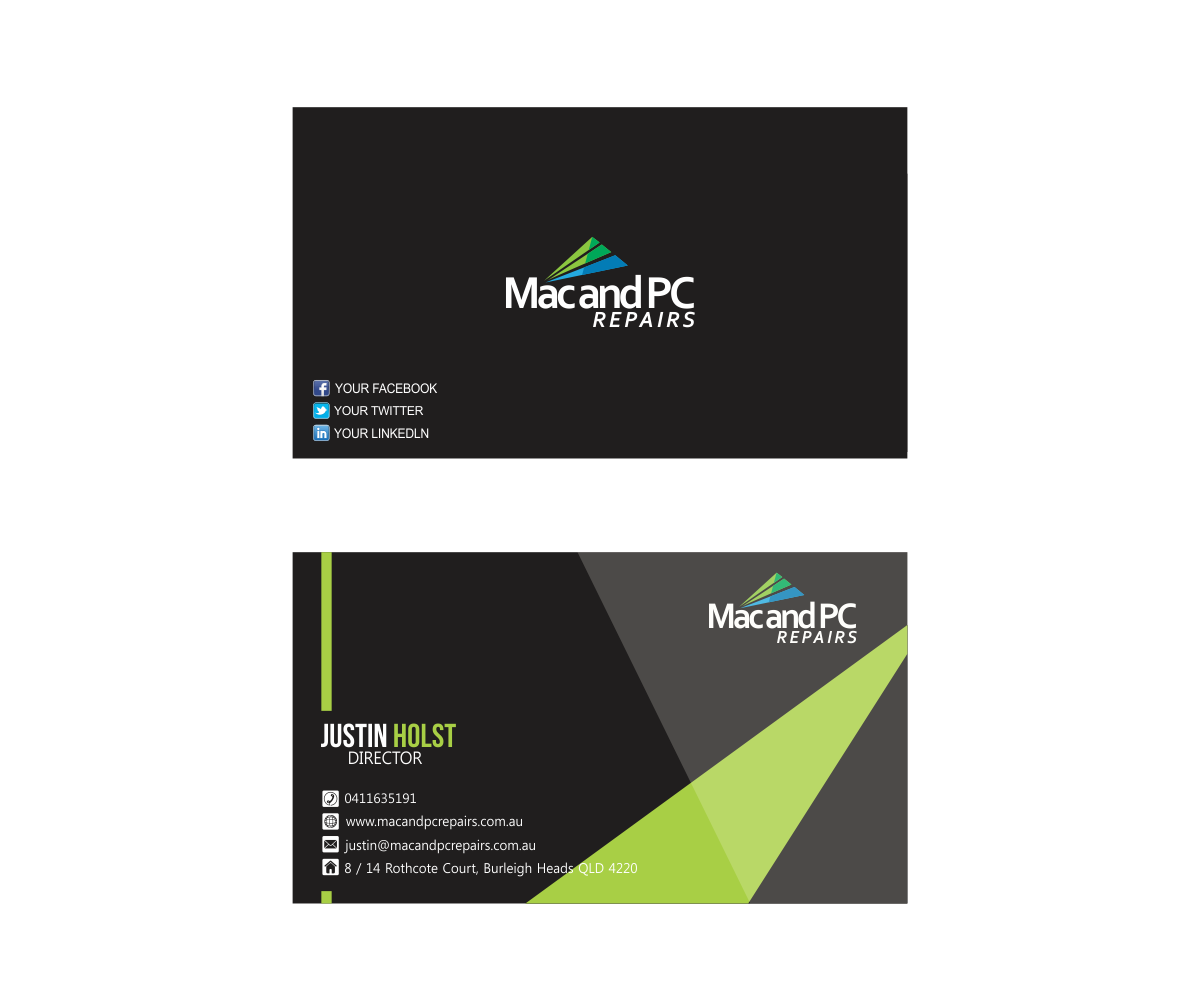 Card Design by mike edan for Mac and PC Repairs | Design #5736528