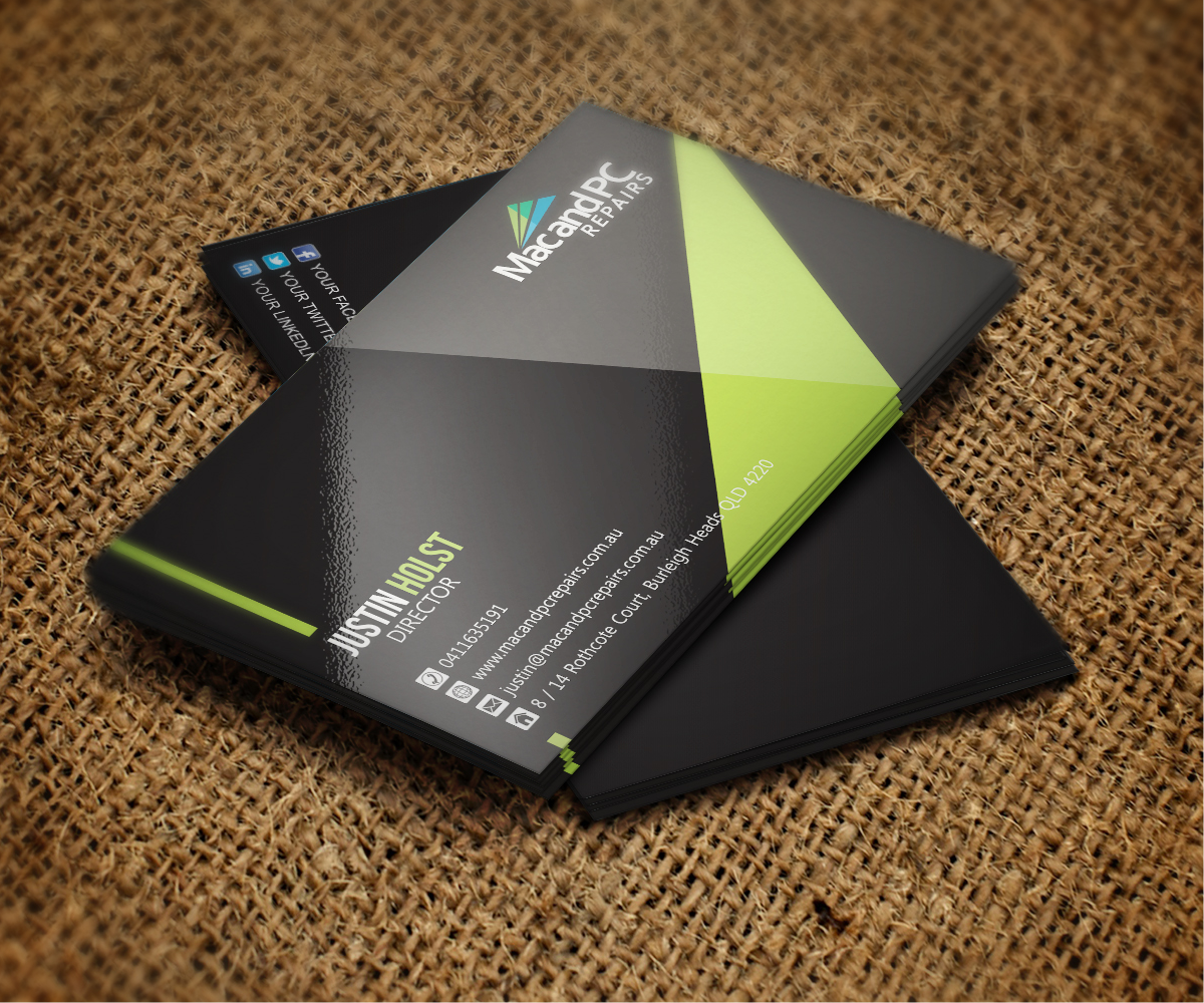 Card Design by mike edan for Mac and PC Repairs | Design #5736547