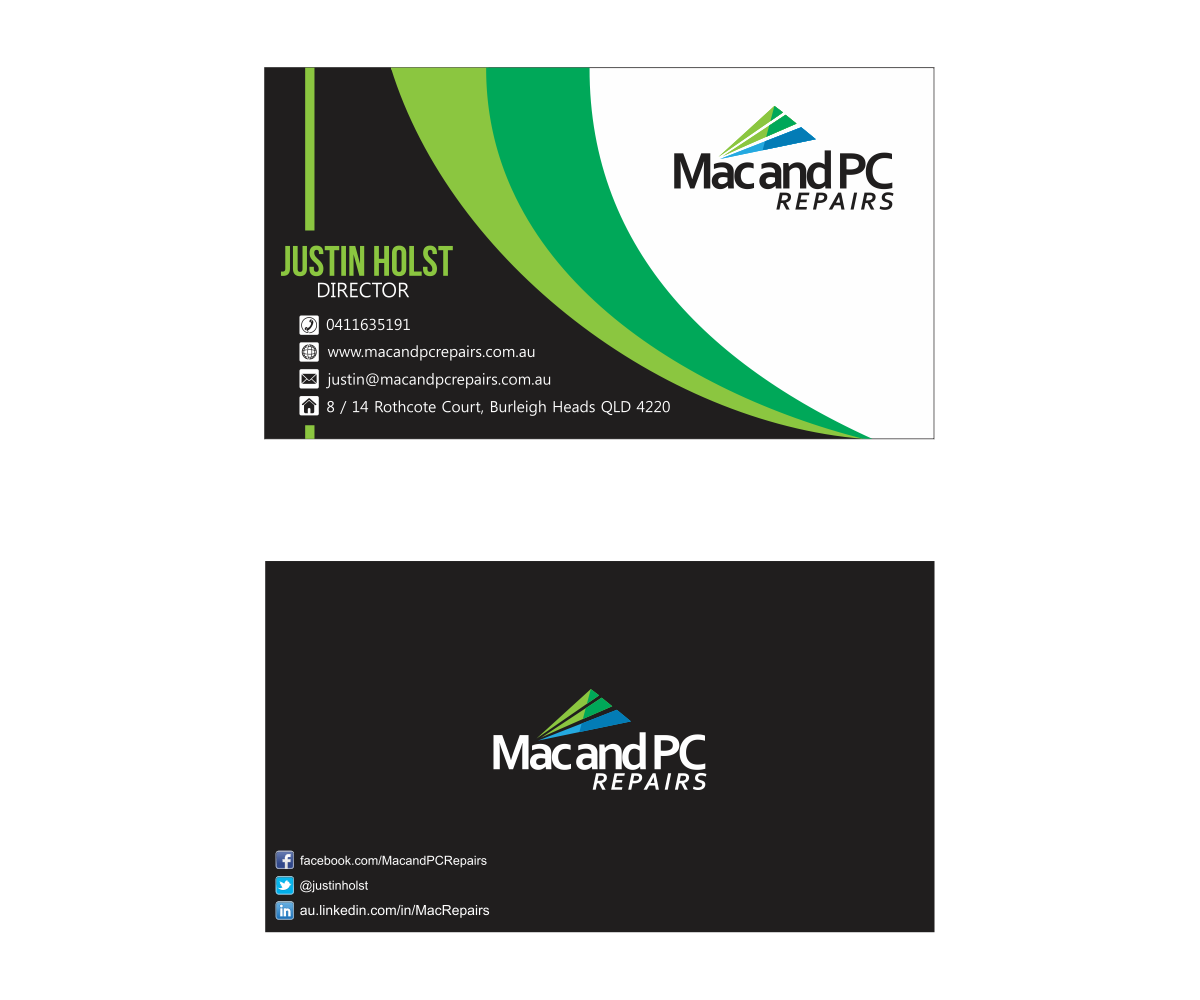 Card Design by mike edan for Mac and PC Repairs | Design #5753128