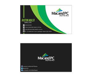 Mac and PC Repairs | Card Design by mike edan