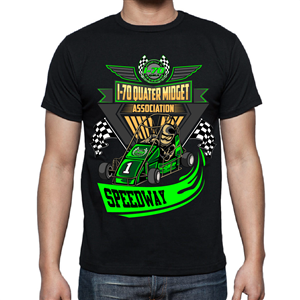 I-70 QMA Speedway fundraising designs for shirts and other items for racing.