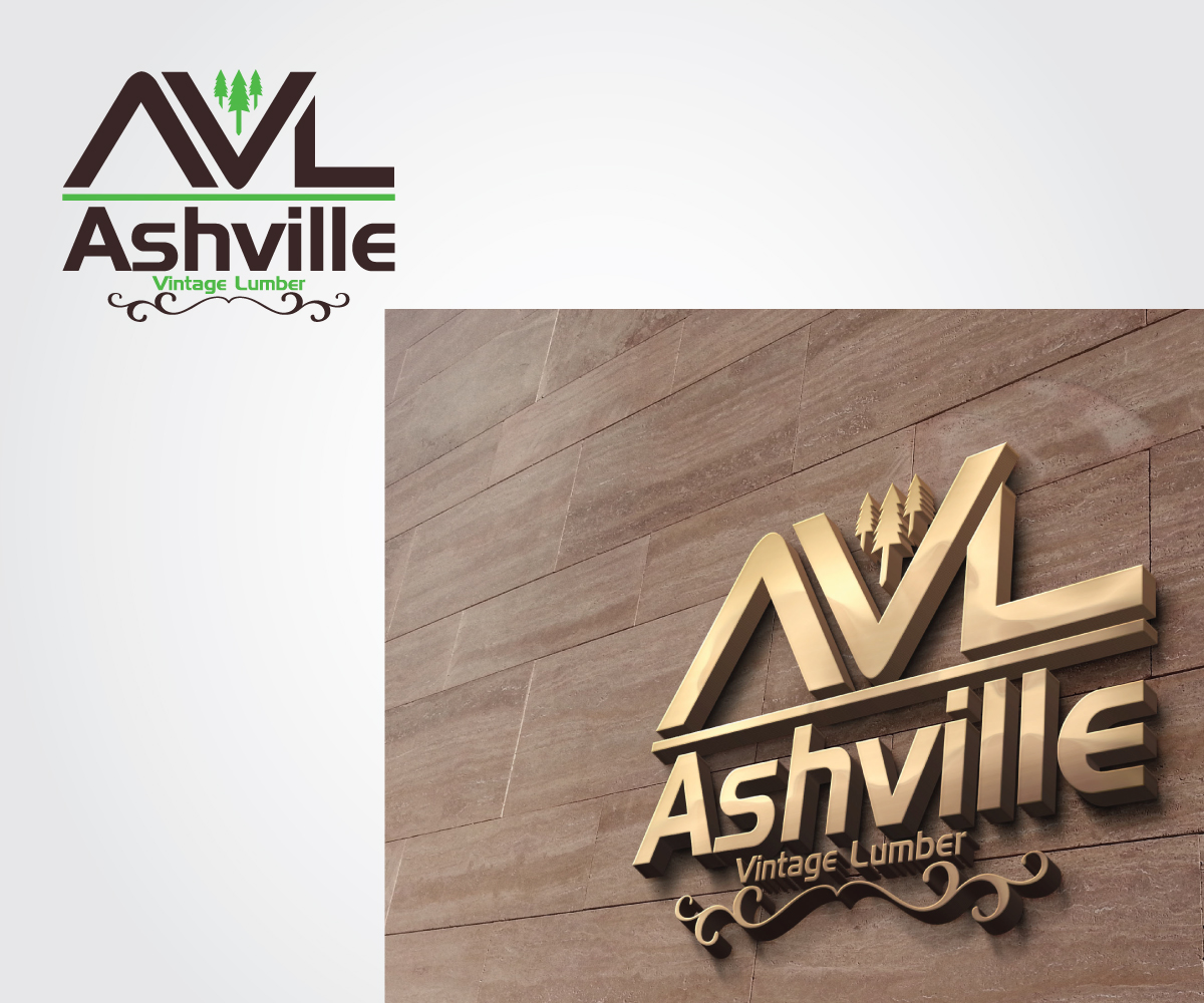 Logo Design by Crest Logo Designs for Ashville Vintage Lumber, LLC | Design #5667438