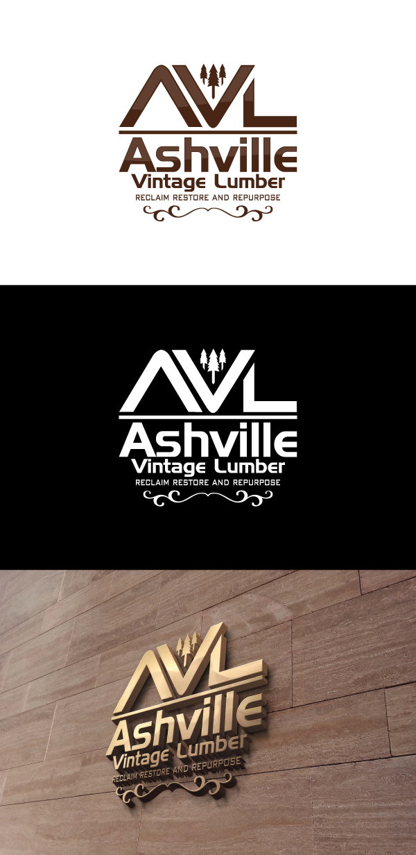 Logo Design by Crest Logo Designs for Ashville Vintage Lumber, LLC | Design #5678131