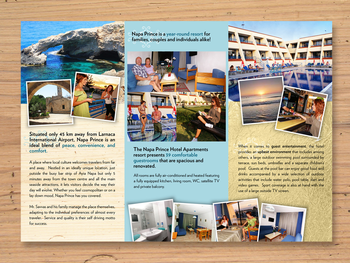 Flyer Design by Designermilk for NAPA PRINCE HOTEL APARTMENTS | Design #5682262