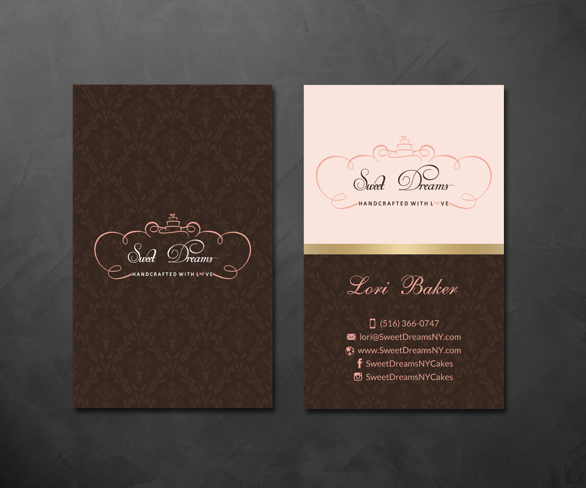 Business Card Design by Sarah Haroon for Sweet Dreams NY | Design #5677490