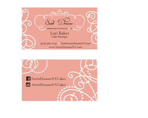 Design de Carte de Visite par purplechloe pour Sweet Dreams NY | Design #5664398