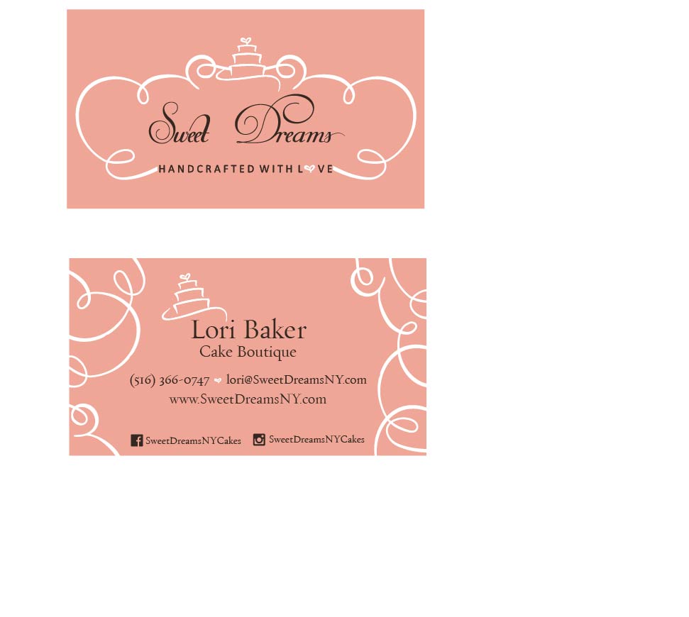 Business Card Design by purplechloe for Sweet Dreams NY | Design #5679396