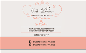 Design de Carte de Visite par T4design1 pour Sweet Dreams NY | Design #5681825