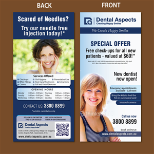 Diseño de Flyer por meet007 para Dental Aspects | Diseño: #1617307