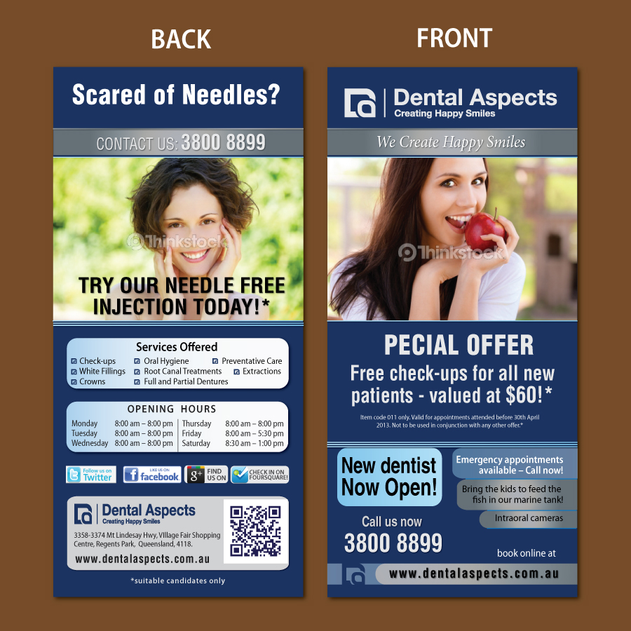 Diseño de Flyer por meet007 para Dental Aspects | Diseño #1617970