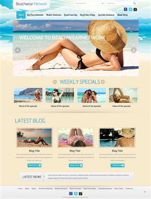 Wordpress Design by pb for Beachwear.net | Design: #1556456