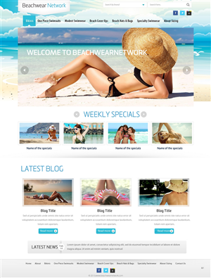 Wordpress Design by pb for Beachwear.net | Design: #1556461
