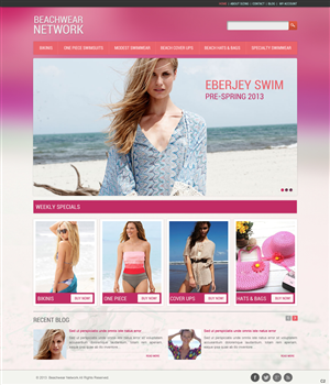 Wordpress Design by pb for Beachwear.net | Design: #1556473