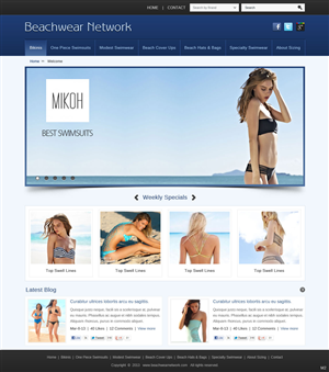 Wordpress Design by pb for Beachwear.net | Design: #1556486