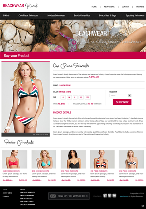 Wordpress Design by pb for Beachwear.net | Design: #1587505